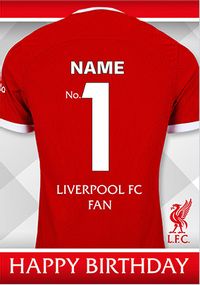 Liverpool No.1 Fan Birthday Card