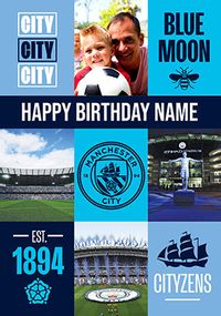 Tap to view Man City Personalised Birthday Card