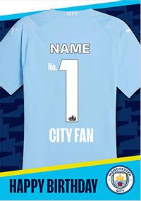 Man City No.1 Fan Birthday Card