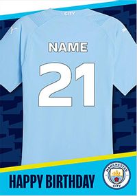 Tap to view Man City Shirt Birthday Card