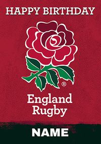 Tap to view Red Rose England Rugby Birthday Card