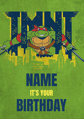 Ninja Turtles - It's Your Birthday Personalised Card - A5 - By Funky Pigeon