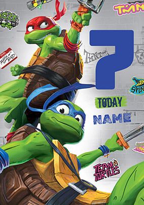 Ninja Turtles Movie - 7 Today Birthday Card