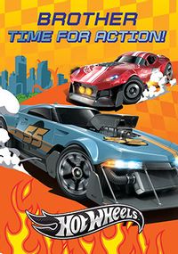 Tap to view Hot Wheels - Time For Action Brother Birthday Card