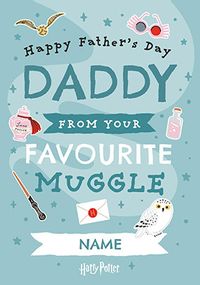 Tap to view Harry Potter - Fave Muggle Personalised Father's Day Card