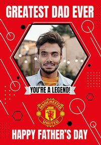 Man United - Dad Father's Day Photo Card