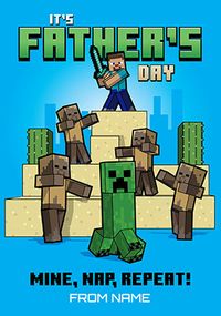Tap to view Minecraft - Personalised Father's Day Card