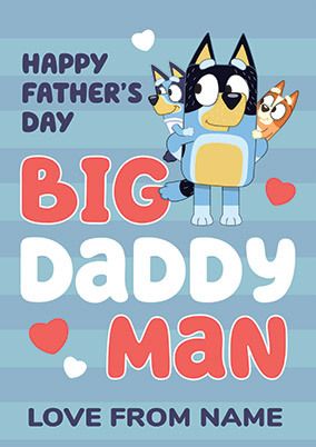 Bluey - Big Daddy Man Personalised Father's Day Card