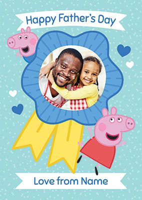 Peppa Pig - Rosette Father's Day Photo Card