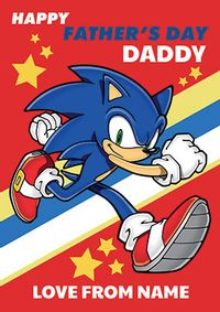 Tap to view Sonic - Daddy Personalised Father's Day Card