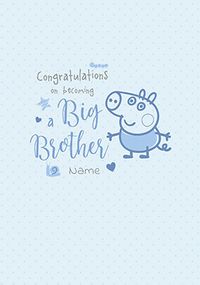 Tap to view Peppa Pig - Big Brother New Baby Personalised Card