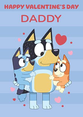 Bluey Daddy Personalised Valentine Card