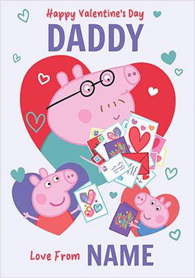 Peppa Pig Daddy Valentine Card