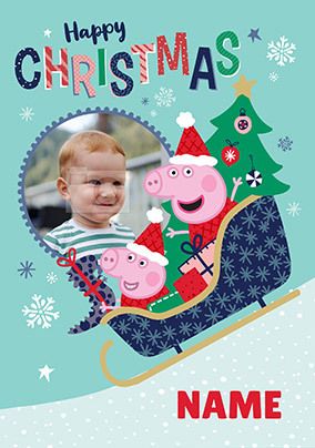 Peppa Pig Happy Christmas Photo Card