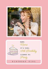 Tap to view Birthday Girl Photo Upload Card