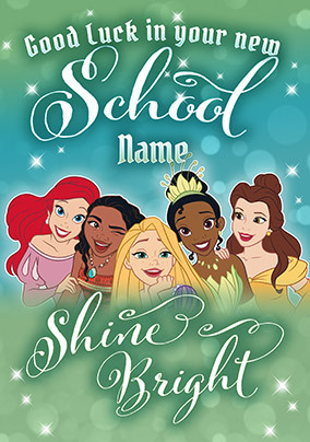 Disney Princesses - New School Personalised Card - A5 - By Funky Pigeon