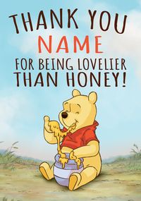 Winnie the Pooh - Thank You Personalised Card