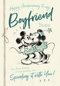 Mickey & Minnie - Boyfriend Anniversary Card