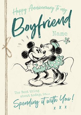 Mickey & Minnie - Boyfriend Anniversary Card