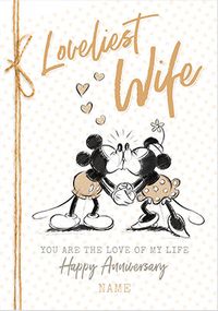 Tap to view Mickey & Minnie - Wife Personalised Anniversary Card