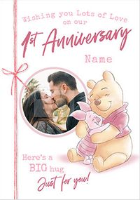 Winnie the Pooh - First Anniversary Photo Card