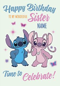 Tap to view Stitc And Angel Sister Happy Birthday Card