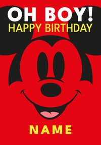 Tap to view Oh Boy Mickey Happy Faces Birthday Card