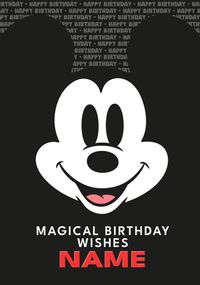 Tap to view Magical Mickey Mouse Happy Faces Birthday Card