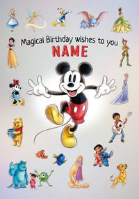 Disney Characters Birthday Card