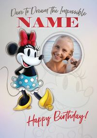 Minnie Mouse Heritage Sketch Photo Birthday Card