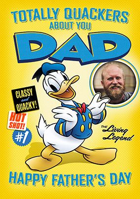 Donald Duck - Totally Quackers Photo Father's Day Card