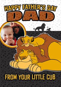 The Lion King Mufasa & Simba Father's Day Photo Card