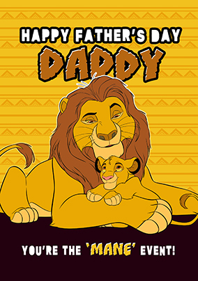 The Lion King King Of The Pride Father's Day Photo Card – A6 – By Funky Pigeon
