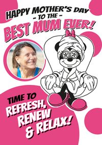Tap to view Minnie Mouse - Relax Photo Mother's Day Card