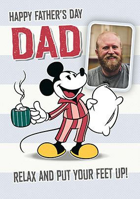 Mickey Mouse - Happy Father's Day Dad Photo Card