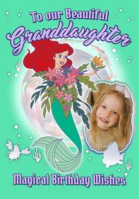 Disney Platinum Princess Ariel Photo Birthday Card