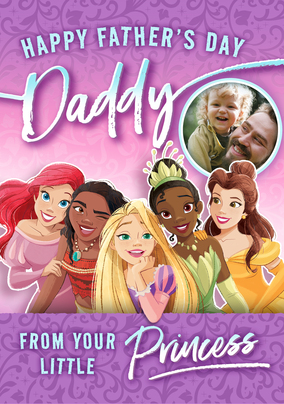 Disney Princesses Group Father's Day Photo Card - A6 - By Funky Pigeon