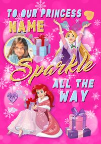 Disney Princesses - Sparkle all the Way Photo Christmas Card