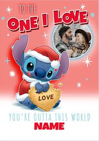 Tap to view Stitch - One I Love Photo Christmas Card