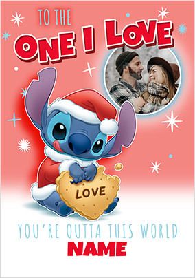 Stitch - One I Love Photo Christmas Card