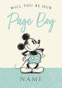 Tap to view Mickey - Mickey Mouse - Page Boy Personalised Card