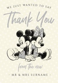 Tap to view Mickey & Minnie - Personalised Wedding Thank You Card