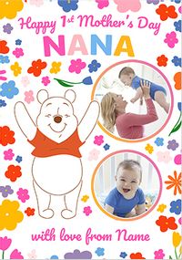 Tap to view Winnie The Pooh Nana Happy First Mother's Day 2 Photo Card