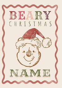 Tap to view Pooh - Beary Christmas Personalised Card