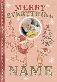 Pooh & Piglet - Photo Christmas Card