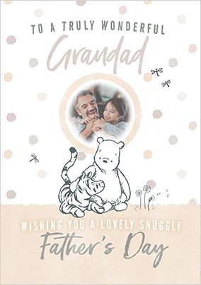 Pooh & Tigger - Grandad Photo Father's Day Card