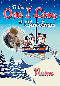 Mickey & Minnie One I Love Christmas Photo Card