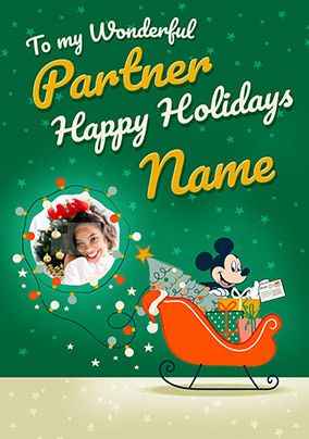 Mickey Partner Christmas Photo Card