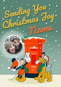 Tap to view Mickey & Pluto - Sending Christmas Joy Photo Card