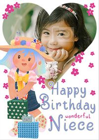 Dolly Daydream Wonderful Niece Photo Birthday Card
